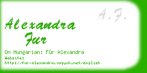 alexandra fur business card