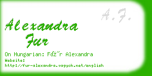 alexandra fur business card